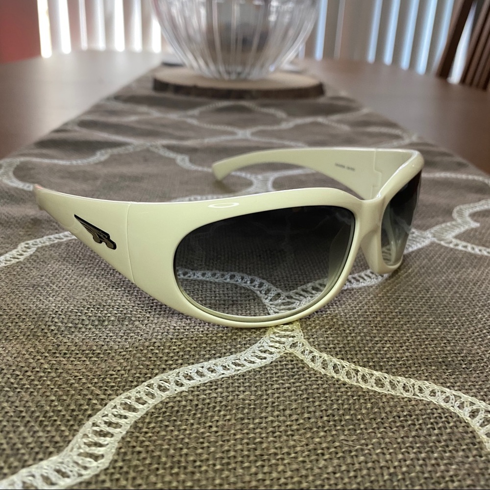 Arnette white sunglasses wrap around